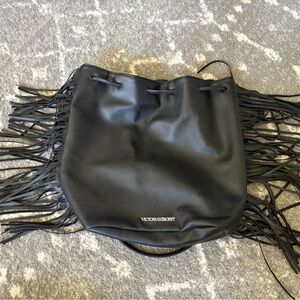 Victoria's Secret Black Fringe Shoulder Bag